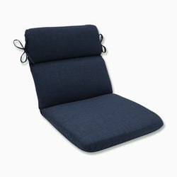 Outdoor/Indoor Rave Indigo Rounded Corners Chair Cushion
