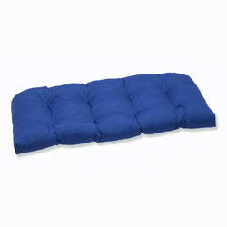 Outdoor/Indoor Fresco Blue Wicker Loveseat Cushion