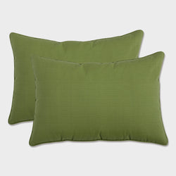 Outdoor/Indoor Forsyth Kiwi Over-sized Rectangular Throw Pillow (Set of 2)