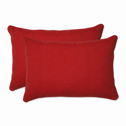 Outdoor/Indoor Splash Flame Over-sized Rectangular Throw Pillow (Set of 2)