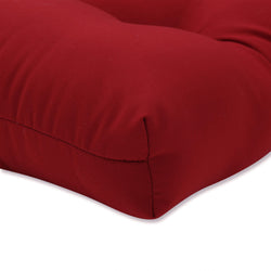 Outdoor/Indoor Pompeii Red Reversible Chair Pad (Set of 2)