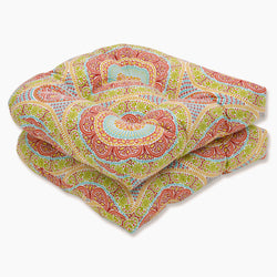Outdoor/Indoor Delancey Jubilee Wicker Seat Cushion (Set of 2)