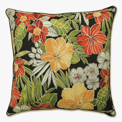 Outdoor/Indoor Clemens Noir 25-inch Floor Pillow