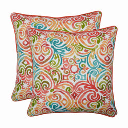 Outdoor/Indoor Corinthian Dapple 18.5-inch Throw Pillow (Set of 2)