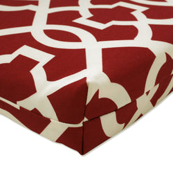 Outdoor/Indoor New Geo Red Chaise Lounge Cushion 80x23x3