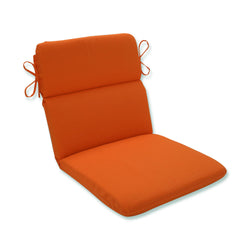 Outdoor/Indoor Sundeck Orange Rounded Corners Chair Cushion