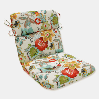 Outdoor/Indoor Alatriste Ivory Rounded Corners Chair Cushion