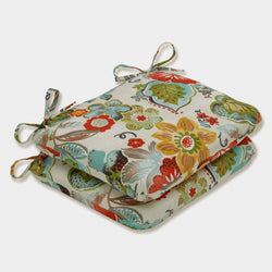 Outdoor/Indoor Alatriste Ivory Rounded Corners Seat Cushion (Set of 2)