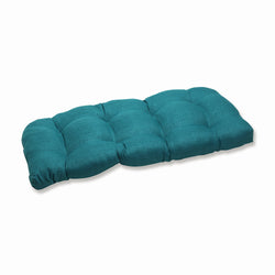 Outdoor/Indoor Rave Teal Wicker Loveseat Cushion