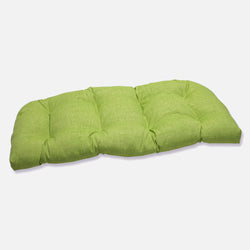 Outdoor/Indoor Baja Linen Lime Wicker Loveseat Cushion