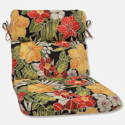 Outdoor/Indoor Clemens Noir Rounded Corners Chair Cushion