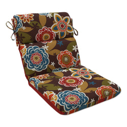 Outdoor/Indoor Annie/Westport Chocolate Rounded Corners Chair Cushion