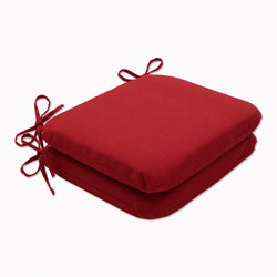 Outdoor/Indoor Splash Flame Rounded Corners Seat Cushion (Set of 2)