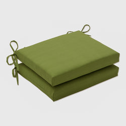 Outdoor/Indoor Forsyth Kiwi Squared Corners Seat Cushion (Set of 2)