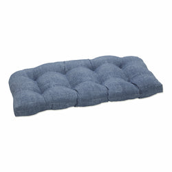 Outdoor/Indoor Tory Denim Wicker Loveseat Cushion
