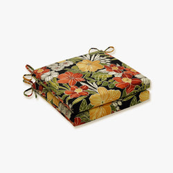 Outdoor/Indoor Clemens Noir Squared Corners Seat Cushion 20x20x3 (Set of 2)