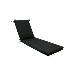 Outdoor/Indoor Fortress Canvas Black Chaise Lounge Cushion 80x23x3