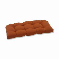 Outdoor/Indoor Solid Cinnabar Wicker Loveseat Cushion