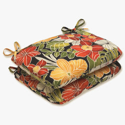 Outdoor/Indoor Clemens Noir Rounded Corners Seat Cushion (Set of 2)