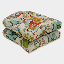 Outdoor/Indoor Alatriste Ivory Wicker Seat Cushion (Set of 2)