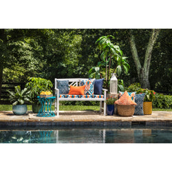 Outdoor/Indoor Sundeck Orange 25-inch Floor Pillow