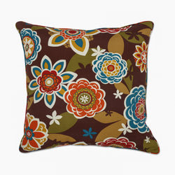 Outdoor/Indoor Annie/Westport Chocolate 25-inch Floor Pillow