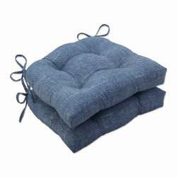 Outdoor/Indoor Tory Denim Reversible Chair Pad (Set of 2)
