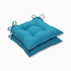Outdoor/Indoor Veranda Turquoise Tufted Seat Cushions