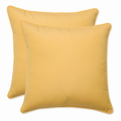 Outdoor/Indoor Fortress Canvas Buttercup 16.5-inch Throw Pillow (Set of 2)