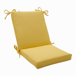 Outdoor/Indoor Fortress Canvas Buttercup Squared Corners Chair Cushion