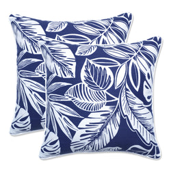 Delray Navy 16.5-Inch Throw Pillow (Set of 2)