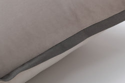 Indoor Velvet Flange Dove Grey 18-Inch Throw Pillow