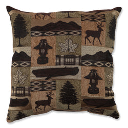 Indoor Christmas Fargo Evergreen 18-inch Throw Pillow