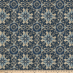 Woodblock Prism Blue Fabric