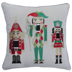 Indoor Christmas Velvet Nutcrackers Multi 17-inch Throw Pillow