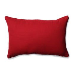 Indoor Christmas Santa Sleigh & Reindeers Red Rectangular Throw Pillow