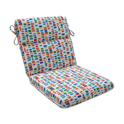 Color Tabs Primaries Blue Rounded Corners Chair Cushion