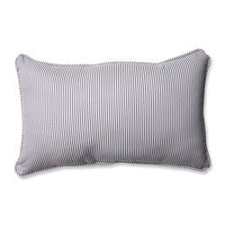 Indoor Oxford Charcoal Rectangular Throw Pillow