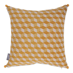 Throw Pillow, Totally Cubular in Yellow, 18" x 18"