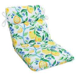 Lemon Tree Yellow Yellow Rounded Corners Chair Cushion