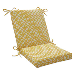 Hockley Yellow Squared Corners Chair Cushion