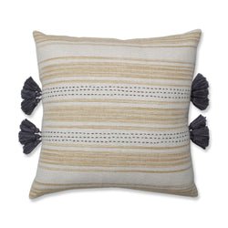 Ombre Tracks Yellow/Gray 18-Inch Throw Pillow