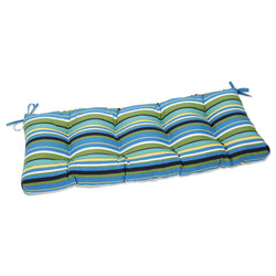 Topanga Stripe Lagoon 48" Blown Bench