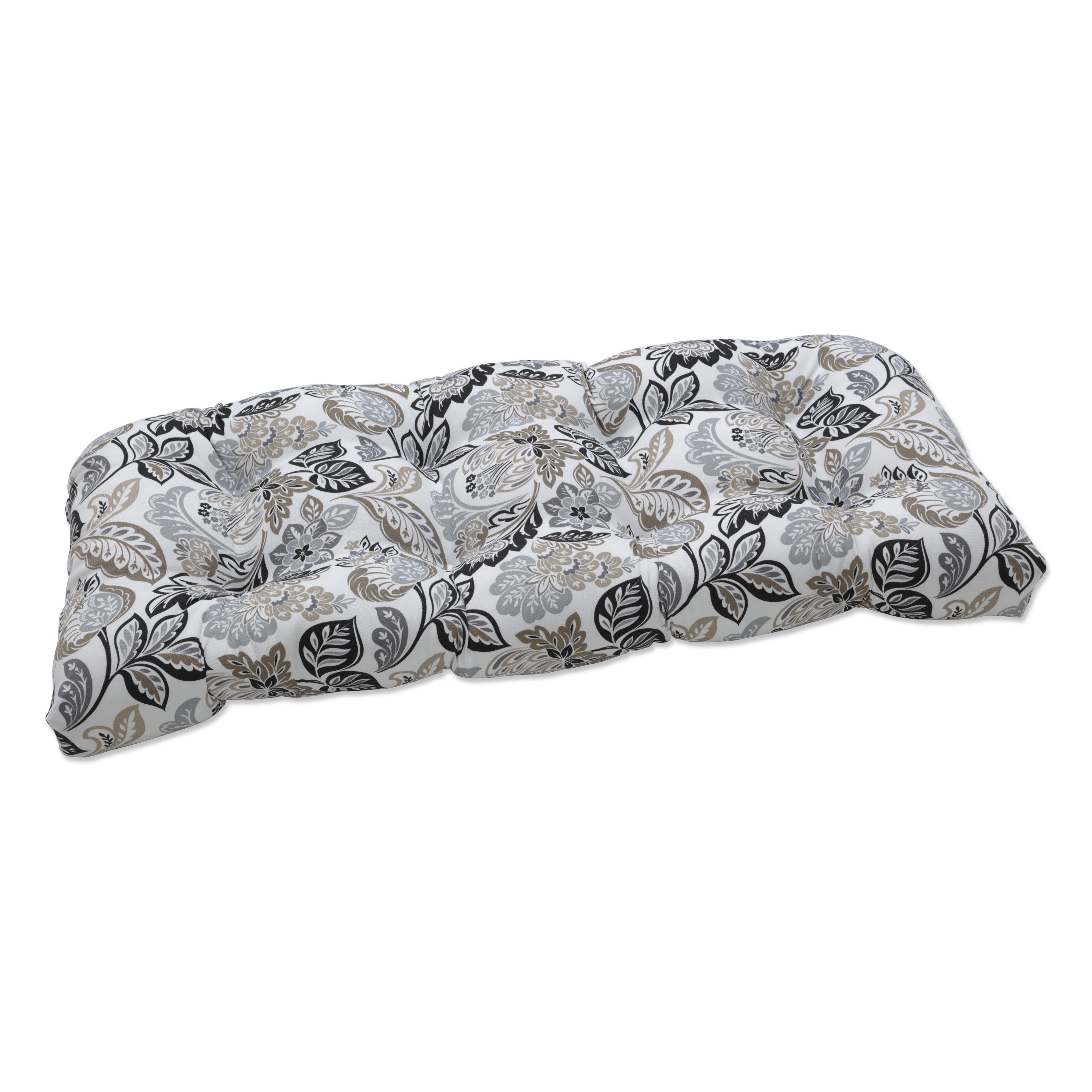 Dailey Pewter Wicker Loveseat Cushion - Pillow Perfect