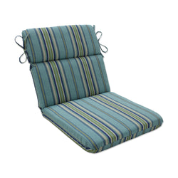 Terrace Breeze Blue Rounded Corners Chair Cushion