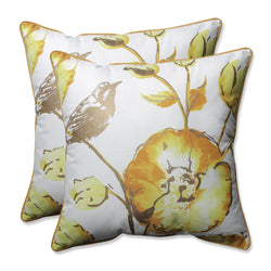 Olivia Yellow 16.5-inch Throw Pillow