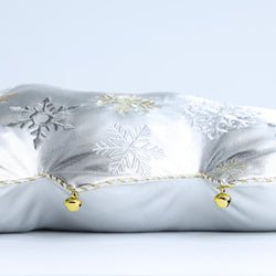 Christmas Tree Silver Throw Pillow