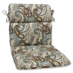 Tamara Paisley Quartz Rounded Corners Chair Cushion