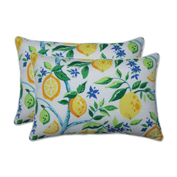 Lemon Tree Yellow Over-Sized Rectangular Throw Pillow (Set Of 2)
