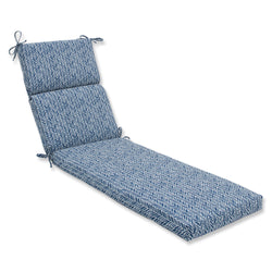 Herringbone Ink Blue Chaise Lounge Cushion